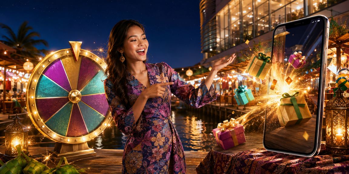 Suasana cabutan bertuah batik gaya Malaysia yang meriah